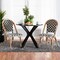 Baxton Studio Ambre Modern French Black and White Weaving Natural Rattan 2-Piece Bistro Chair Set 229-2PC-13110-ZORO - alternate 8